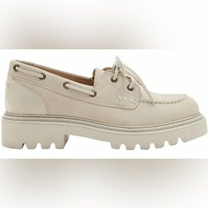 Women's Boden Chunky Sole Leather Deck Shoe
